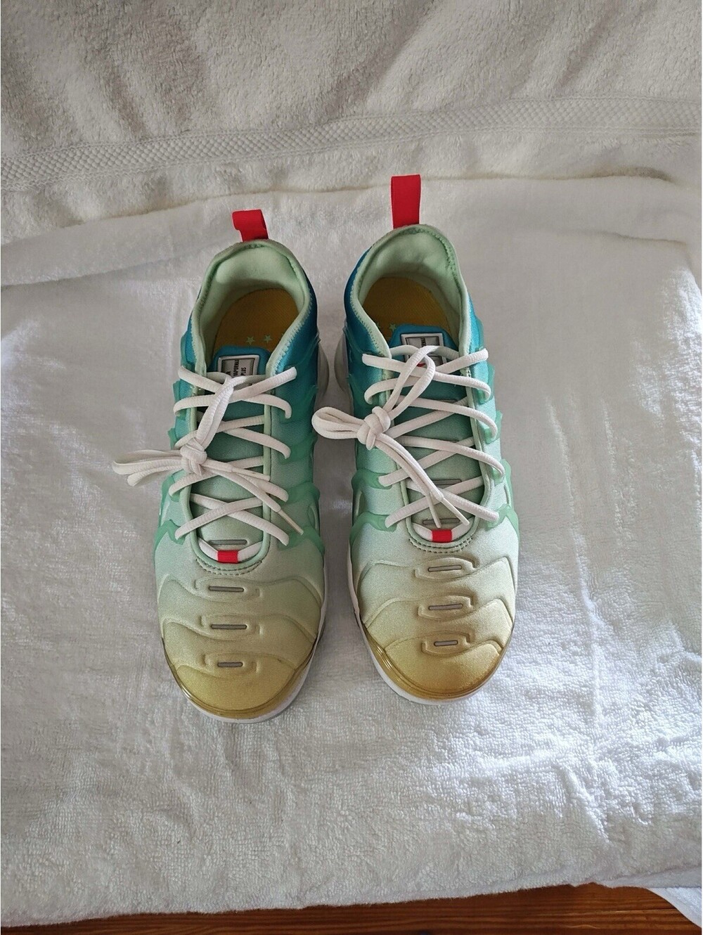Nike Air VaporMax Plus Blue Green Yellow Gradient CU4863-300 Sneaker Sz-9.5W